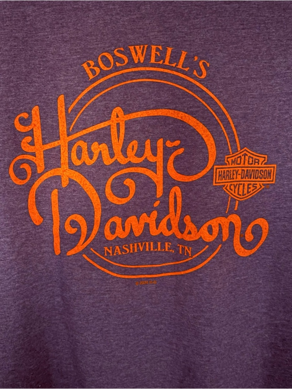 Harley-Davidson Nashville Boswell’s Purple Flame Biker Graphic Tee XXL - Picture 8 of 8